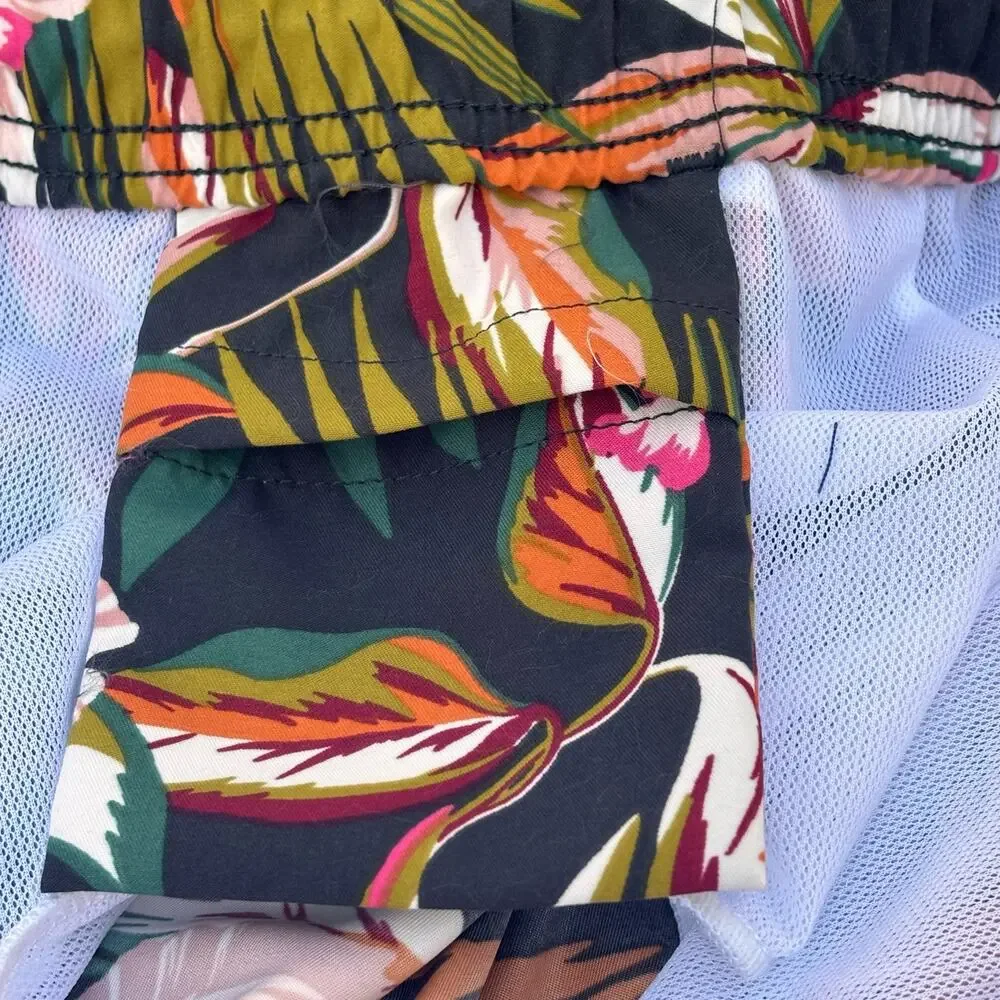 NEW Garnet Hill Men's CCL  UPF 50+ Sun Protect Tropical Swim Trunks Bathing Suit